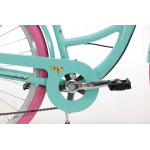Dámsky retro bicykel 28" Lavida Mahbike 7-prevodový hlinikový rám 18" Modrá, ružové kolesá